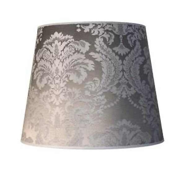Silberner Lampenschirm Stehlampe Stoff E27 WILLOW günstig online kaufen