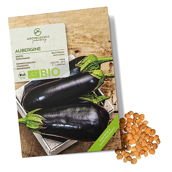 Growgreens Gemüsesamen BIO Aubergine Samen (Black günstig online kaufen