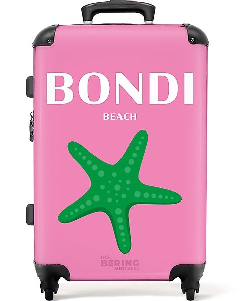NoBoringSuitcases.com© Hartschalen-Trolley Rosa mit Bondi-Strand 67 günstig online kaufen