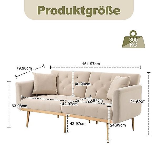 Powerwill Schlafsofa Klappsofa mit Schlaffunktion, 3-Sitzer Sofa fürs Wohnz günstig online kaufen
