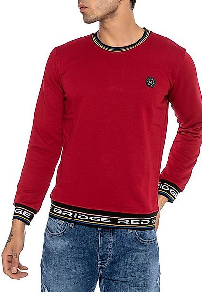 RedBridge Langarmshirt mit Logo-Bund Sportlicher Pullover für Freizeit und günstig online kaufen