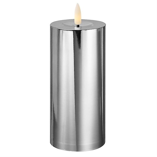 MARELIDA LED-Kerze silber glänzend festliche Kunststoff günstig online kaufen