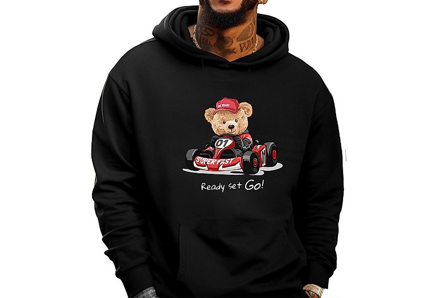 Banco Hoodie Kapuzenpullover Bärenaufdruck in Größen XS - 6XL günstig online kaufen