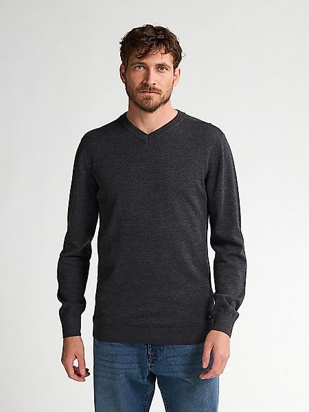 Petrol Industries V-Ausschnitt-Pullover V-Neck Basi Materialmix mit Baumwol günstig online kaufen