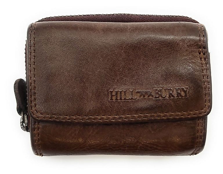 Hill Burry Mini Geldbörse kleines Waschleder Unisex Portemonnaie mit RFID S günstig online kaufen