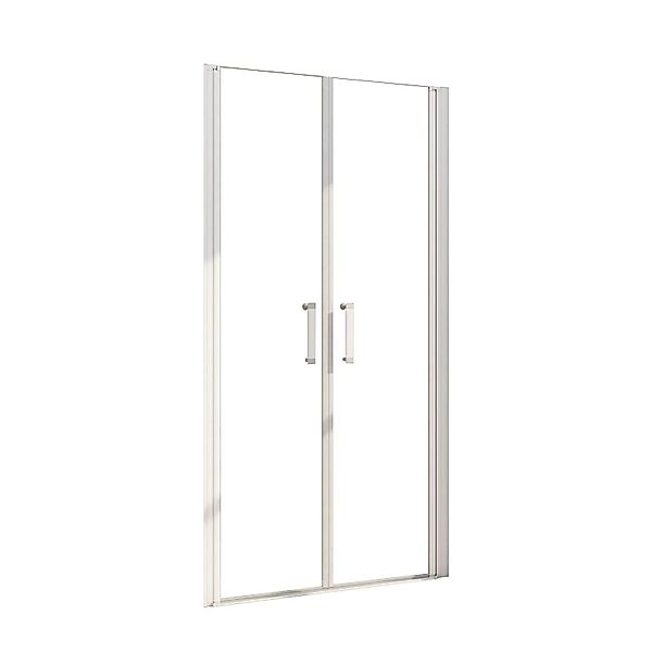 AICA Doppeltür 100x185cm Pendeltür Nischentür Dusche 5mm ESG Sicherheitsgla günstig online kaufen