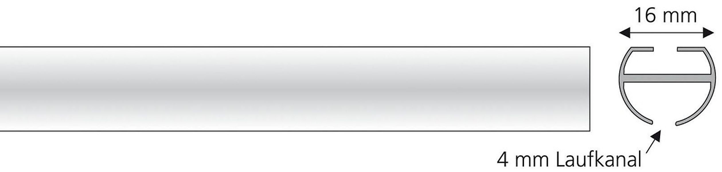 Liedeco Innenlaufprofil, Gardinenstangen, (1-St), 1-läufig im günstig online kaufen