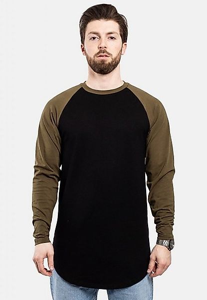 Blackskies T-Shirt Baseball Longshirt T-Shirt Schwarz-Olive Large günstig online kaufen