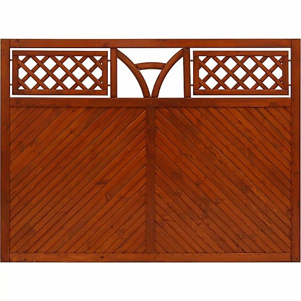 Sichtschutzzaun Toulon 135 cm x 180 cm Teak günstig online kaufen