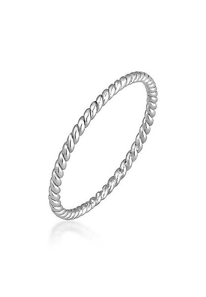 Elli Premium Fingerring Twisted Gedreht Basic 585 Weißgold günstig online kaufen