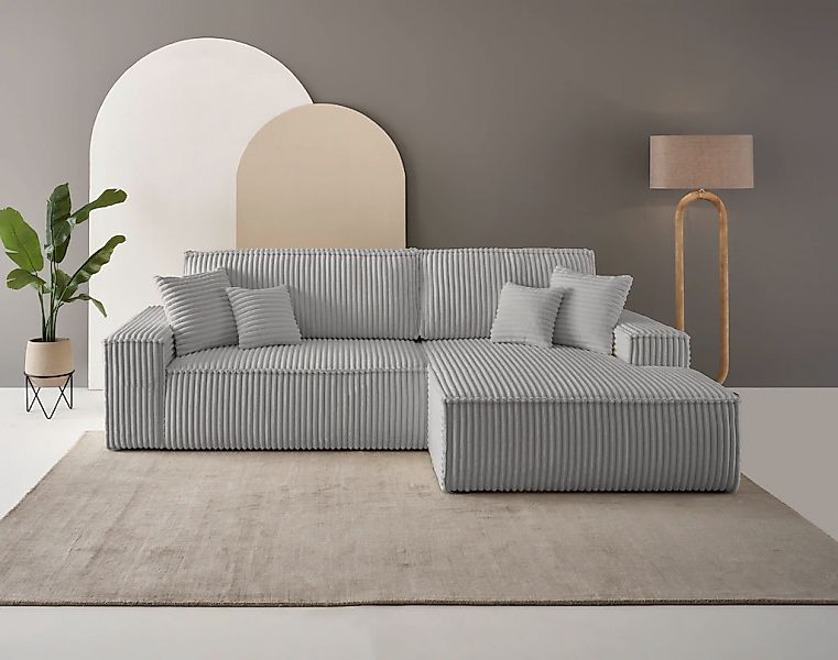 OTTO home Ecksofa "FINNLEY, L-Form 257 cm, Schlafsofa" mit Bettkasten, in B günstig online kaufen