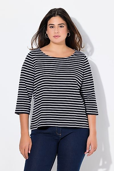 Ulla Popken T-Shirt Ringelshirt Classic Fit günstig online kaufen