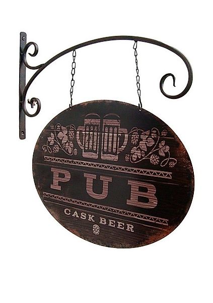 Deko-Impression Metallschild Metallschild PUB / Beer - BAR mit Wandhaken un günstig online kaufen