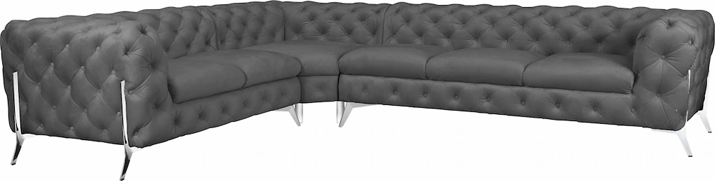 Leonique Chesterfield-Sofa "Amaury L-Form", großes Ecksofa, Chesterfield-Op günstig online kaufen