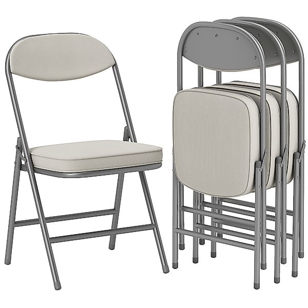 HOMCOM Klappstuhl 4er Set Campingstuhl mit Gepolsteter Rückenlehne, Klappba günstig online kaufen