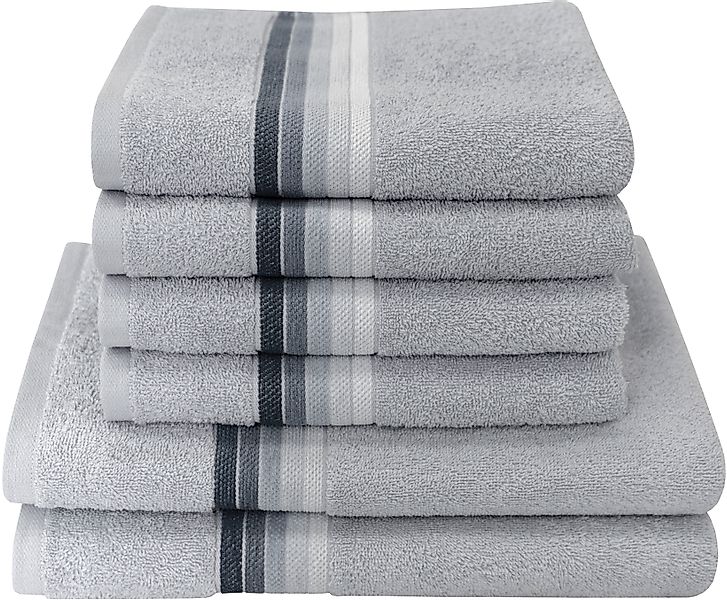 Dyckhoff Handtuch Set »Chenille«, Set, 6 tlg., Frottier, Set beinhaltet: 4x günstig online kaufen