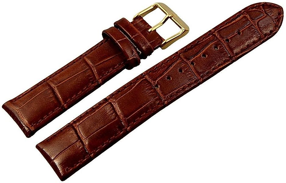AKZENT Uhrenarmband 8000497 Hochwertiges Lederband in braun, 20 mm / 22 mm günstig online kaufen