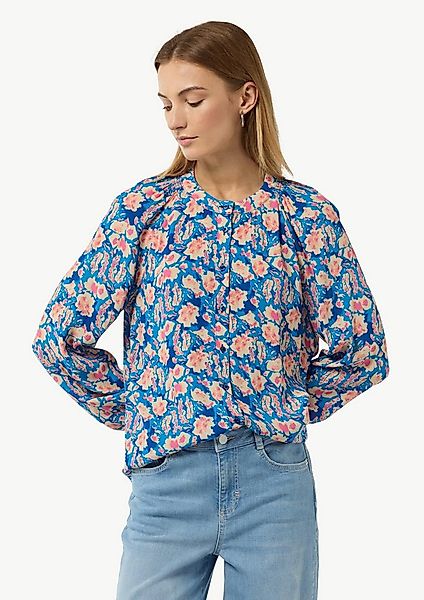 comma Langarmbluse Bluse Langarmbluse mit All-over-Print günstig online kaufen