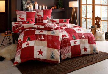 Home affaire Bettwäsche "Nicholas" 2 Stk. tlg. Weihnachtsbettwäsche, Winter günstig online kaufen