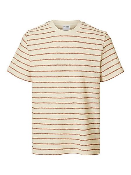 SELECTED HOMME Poloshirt SLHDJANGO STRIPE SS O-NECK TEE günstig online kaufen