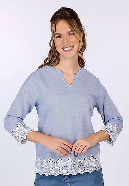 Sorgenfri Sylt Klassische Bluse Valinessa Stickdetails günstig online kaufen