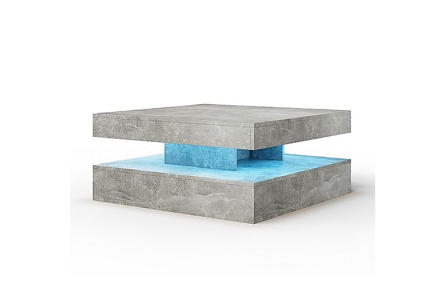 radelldar Couchtisch Wohnzimmertisch Hochglanz mit Beleuchtung&Fernsteuerun günstig online kaufen