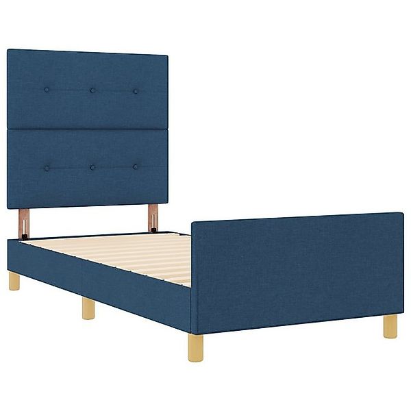 vidaXL Bett Blaue Stoffbettgestell 90x190 cm (1-tlg) günstig online kaufen