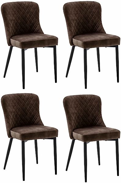 MCA furniture 4-Fußstuhl "ABOSHI Esszimmerstuhl (4er Set)", (Set), 4 St., V günstig online kaufen