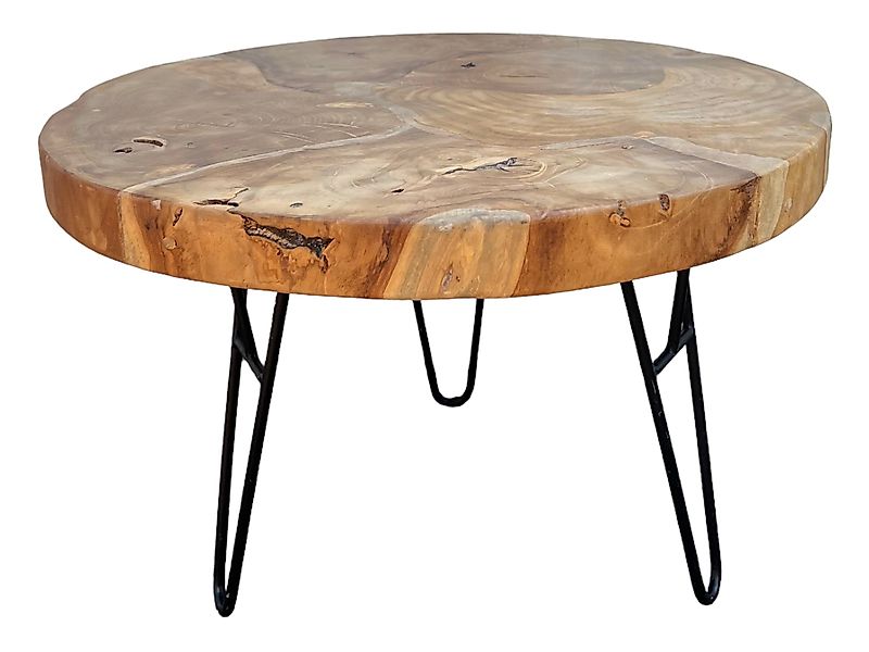 FaHome Couchtisch Runder Couchtisch aus Holz günstig online kaufen