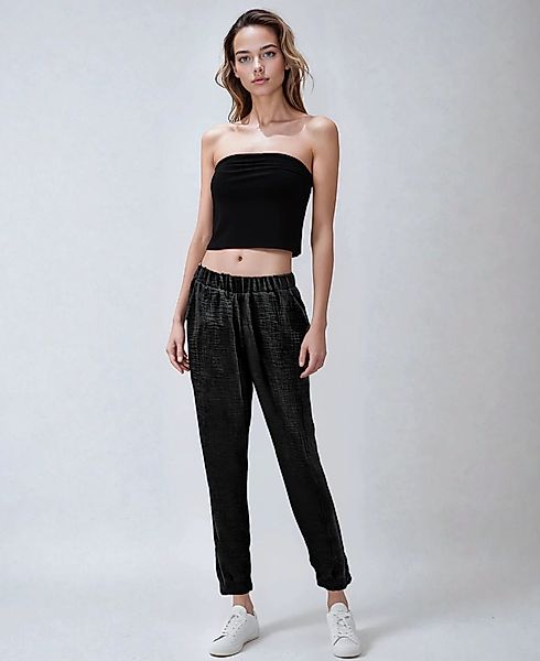 fashionshowcase Schlupfhose Schlupfhose Damen Musselin Hose günstig online kaufen
