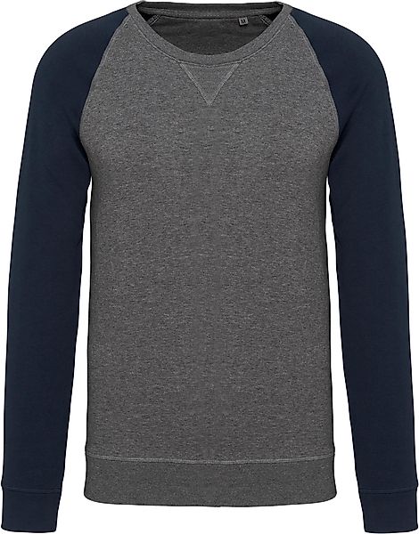 Kariban Sweatshirt Zweifarbiges Herren-Sweatshirt French Terry günstig online kaufen
