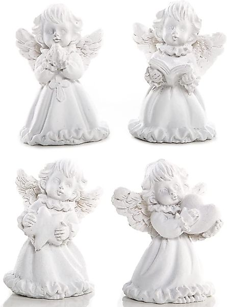 Logbuch-Verlag Weihnachtsfigur 4 Engel Figuren klein günstig online kaufen