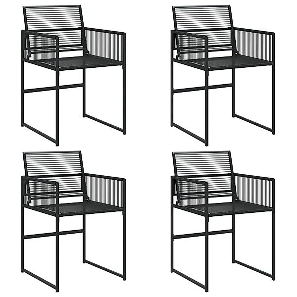 vidaXL Gartenstühle 4 Stk Schwarz Poly Rattan 4008578 günstig online kaufen