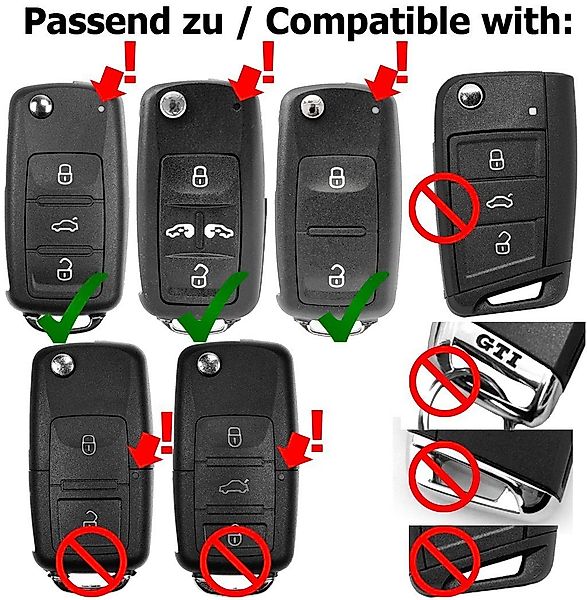 mt-key Schlüsseltasche Autoschlüssel Hardcover Schutzhülle Orange, günstig online kaufen