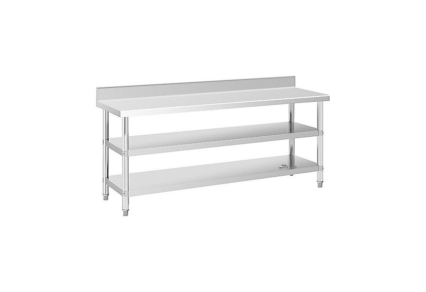 Royal Catering Arbeitstisch 200 x 60 x 96,5cm Edelstahltisch mit Aufkantung günstig online kaufen