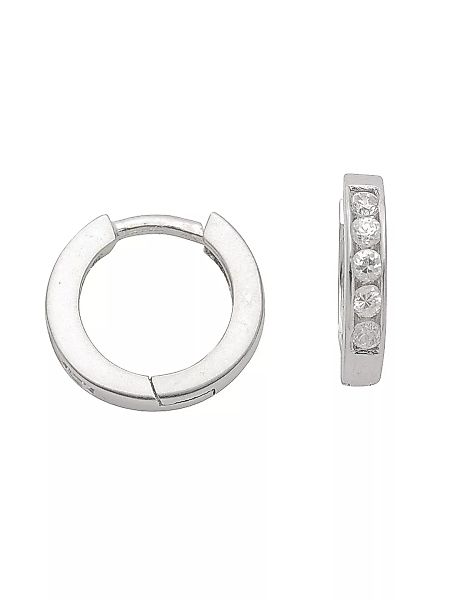 Adelia´s Paar Ohrhänger "925 Silber Ohrringe Creolen Ø 11,8 mm", mit Zirkon günstig online kaufen