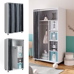 Vicco Kleiderschrank Doros, Weiß, 100 x günstig online kaufen