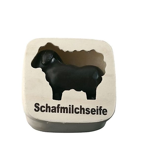 Saling Seifenschale Holzdose Schaf schwarz 85g günstig online kaufen