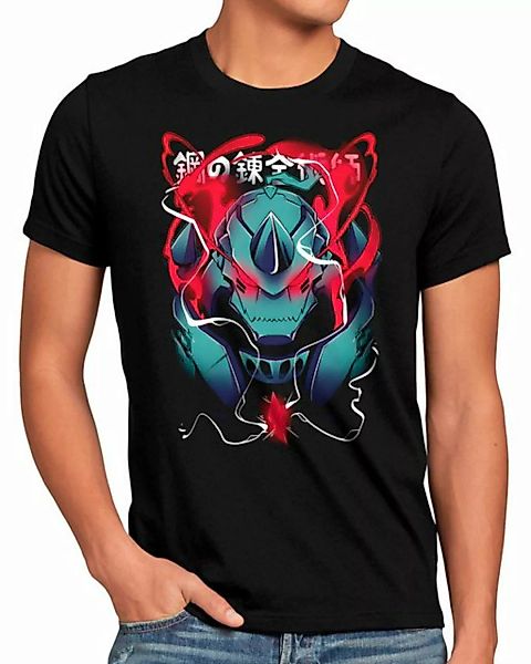 style3 Print-Shirt Herren T-Shirt Elric Steel fullmetal anime roy brotherho günstig online kaufen