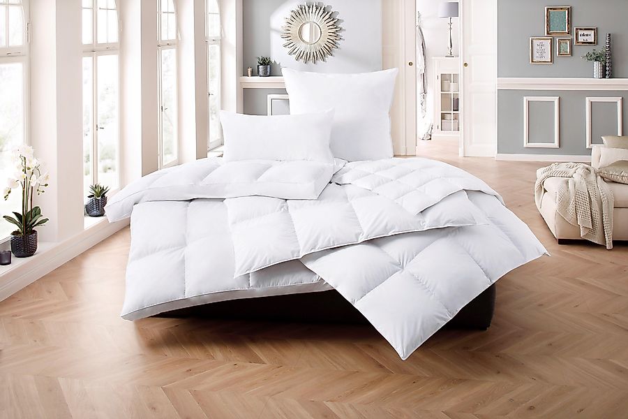 Älgdröm Daunenbettdecke + 3-Kammer-Kopfkissen Tyven, Bettdecke günstig online kaufen