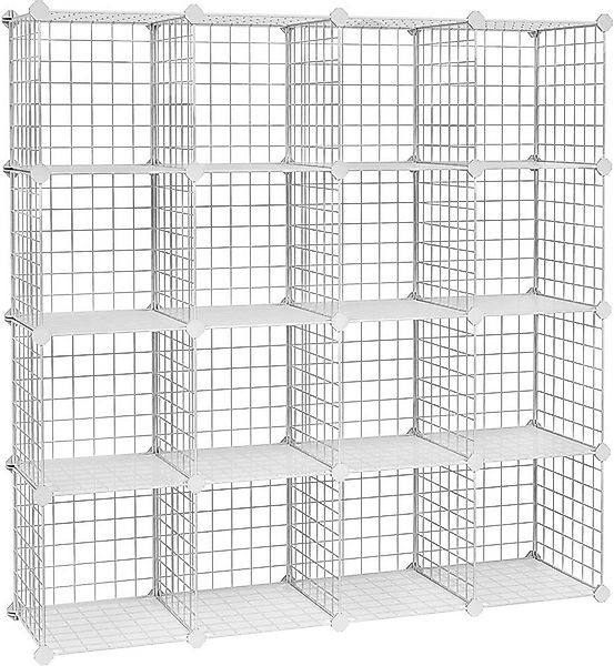 SONGMICS Regalwürfel LPI44H, Steckregal, Schuhregal, Regalsystem mit 16 Wür günstig online kaufen