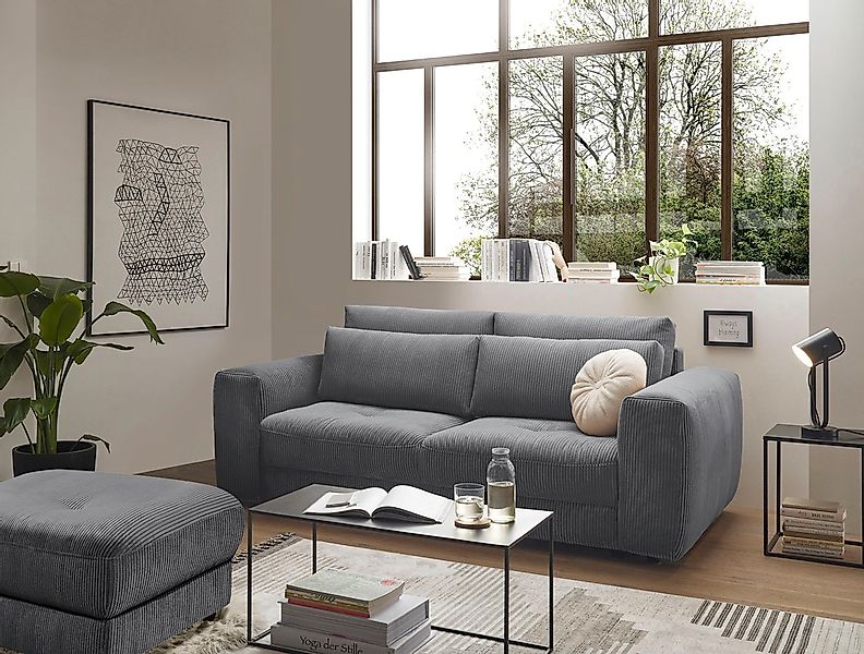 ED EXCITING DESIGN 2-Sitzer "Barura", Big-Sofa mit 2 Nierenkissen günstig online kaufen