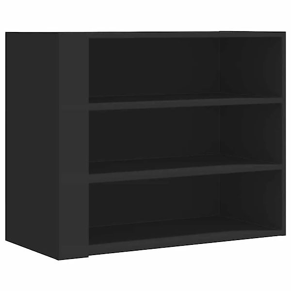 vidaXL Wandregal Schwarz 75x35x60 cm Holzwerkstoff 848417 günstig online kaufen