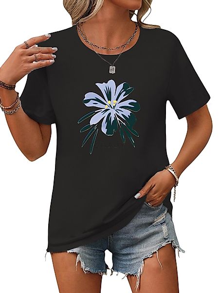 PYL Rundhalsshirt Damen Sommershirt Kurzarm mit günstig online kaufen
