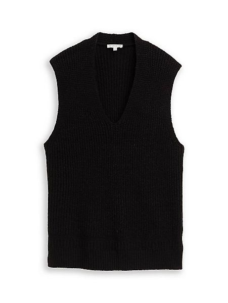 TOM TAILOR Strickweste V-Finesse Seitenschlitze für modernen Fall und Komfo günstig online kaufen