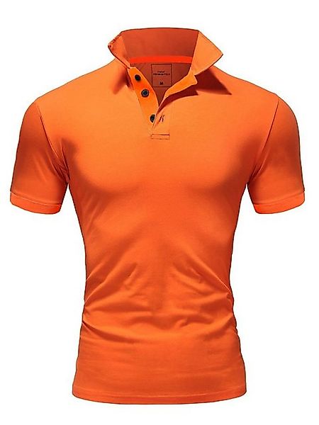 Amaci&Sons Poloshirt MAINE Basic Kurzarm Poloshirt günstig online kaufen