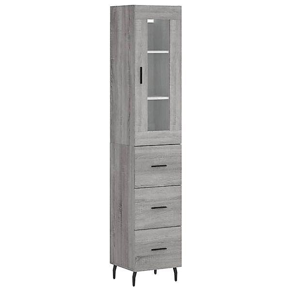 vidaXL Highboard Grau Sonoma 34,5x34x180 cm Holzwerkstoff 3199255 günstig online kaufen