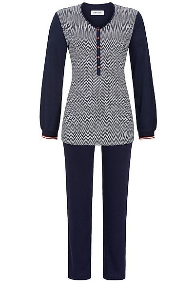 Ringella Pyjama Schlafanzug mit langer Knopfleiste und Langarm mit schmalen günstig online kaufen