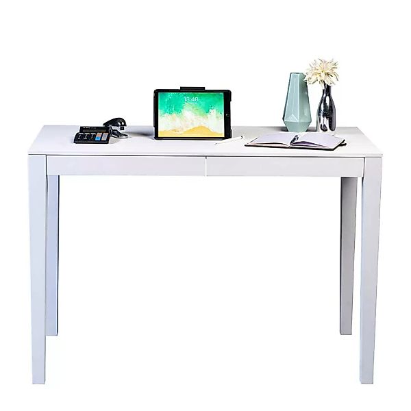 Weißer Schreibtisch in modernem Design 110 cm breit günstig online kaufen