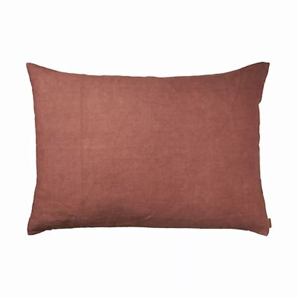 Kissen Heavy Large textil rot / 100% Leinen - 80 x 60 cm - Ferm Living - günstig online kaufen